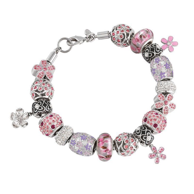 Funkelnde Kirschblüten - Bettelarmband