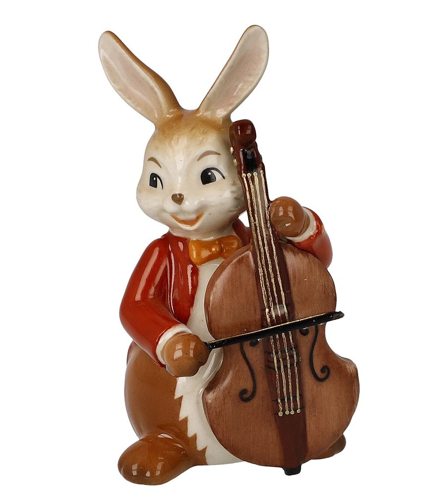 Hase fröhlicher Bassist 8 cm