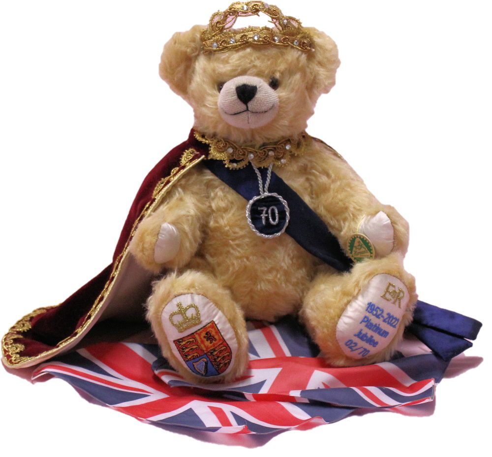 Queen Elizabeth II - - Bear Bären 2022 Galerista Jubilee Sammlerbären - - Hermann 13170-8 Platinum 
