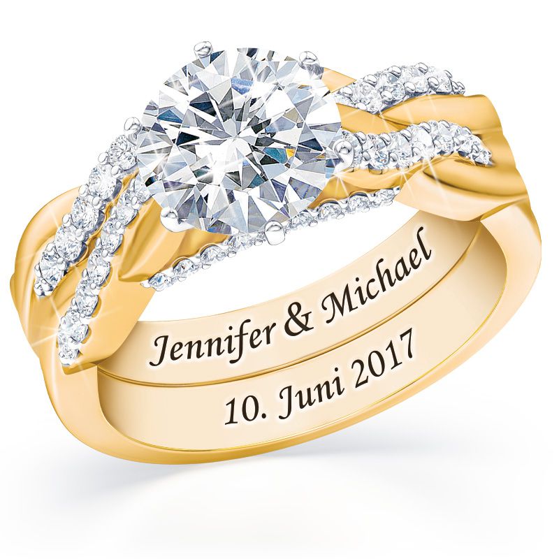 Liebe meines Lebens – Personalisiertes Diamonisse Ring Set