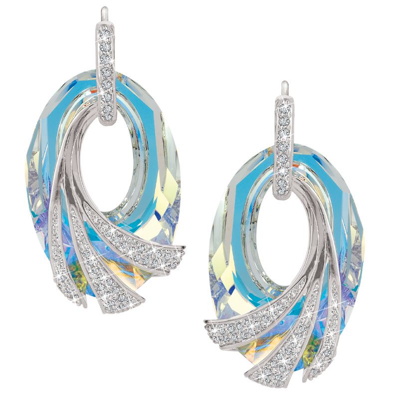 The Shimmering Sea Crystal Earrings