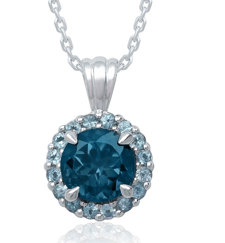 swiss blue topaz necklace